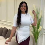 Short Sleeve Plain Color Top