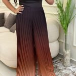 Wide Leg Color Gradient Pants