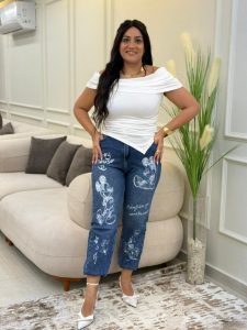 Wide Leg Mickey Mouse Jeans Pants - Image 2