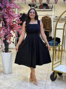 Sleeveless Plain Color Long Dress