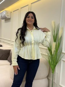 Plain Color Long Sleeve Chemise - Image 10