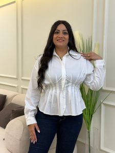 Plain Color Long Sleeve Chemise - Image 5