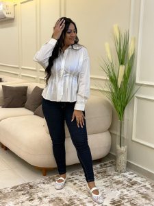 Plain Color Long Sleeve Chemise - Image 6