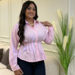 Plain Color Long Sleeve Chemise