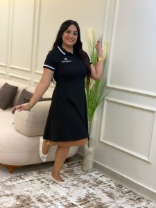 ⁦Short Sleeve CK Short Dress⁩ - الصورة ⁦3⁩