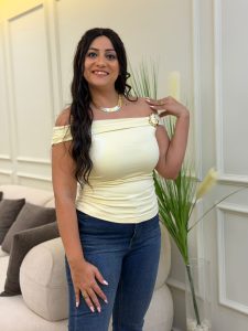 Sleeveless Blouse with a Shoulder Accessory - Image 2