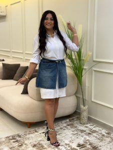 Long Sleeve Chemise Dress - Image 2