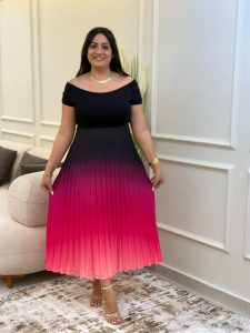 Sleeveless Long Gradient Dress