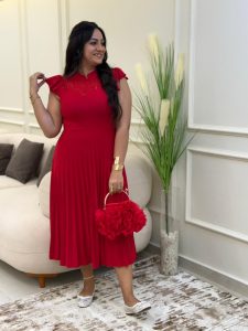 Sleeveless Plain Color Long Dress with Lace - Image 5