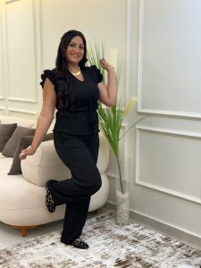 Plain Color Wide Leg Pants - Image 3