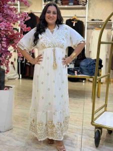 Short Sleeve Plaid Long Dress - Image 2