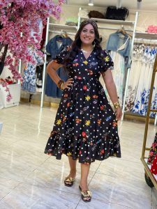 Short Sleeve Colorful Long Dress - Image 18