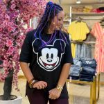 Over size T-shirt with Mickey Embroidery