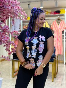 Over-size T-shirt with Teddy Bears and Bows - Image 6