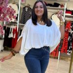 Wide Plain Color Blouse
