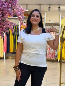 Short Sleeve Top with One Strap - Image 7