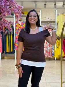 Short Sleeve Top with One Strap - Image 11