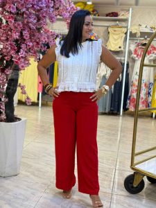 Sleeveless Plain Color Blouse - Image 5