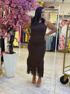 Plain Color Striped Long Cover-up - Image 4
