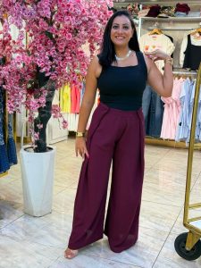 Front Buttons Wide Leg Pants - Image 5