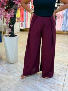 Front Buttons Wide Leg Pants - Image 4