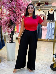 Front Buttons Wide Leg Pants - Image 2