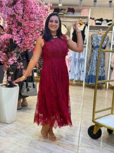 Sleeveless Long Guipure Lace Dress - Image 9