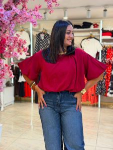 Short Sleeve Plain Color Top - Image 5