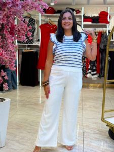 Plain Color Wide Leg Pants - Image 2