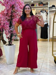 ⁦Set Two Pieces Cotton Jumpsuit & Guipure Lace Top⁩ - الصورة ⁦10⁩