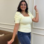 Short Sleeve Plain Color Top