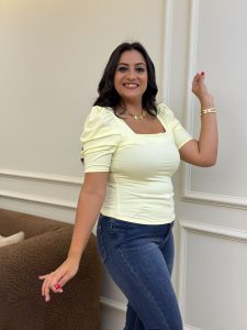 Short Sleeve Plain Color Top