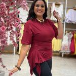 Short Sleeve Plain Color Top