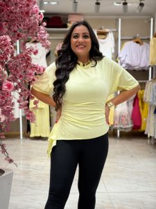 ⁦Short Sleeve Plain Color Top⁩ - الصورة ⁦13⁩