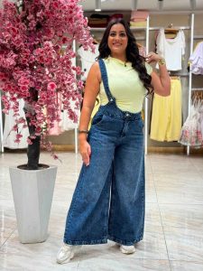 Wide Leg One Strap Jeans Jumpsuit