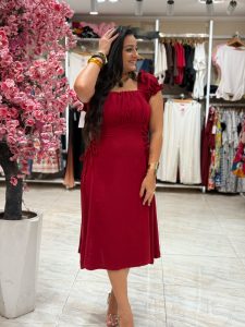 ⁦Short Sleeve Dress with a Tie-waist⁩ - الصورة ⁦10⁩
