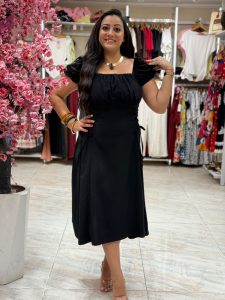 ⁦Short Sleeve Dress with a Tie-waist⁩ - الصورة ⁦11⁩