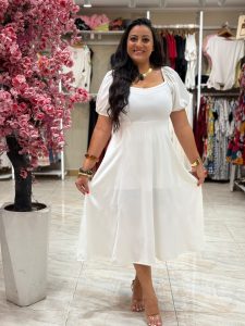Short Sleeve Plain Color Long Dress - Image 16
