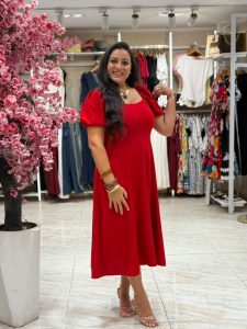 Short Sleeve Plain Color Long Dress - Image 12