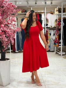 Short Sleeve Plain Color Long Dress - Image 13