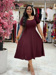 Short Sleeve Plain Color Long Dress - Image 8
