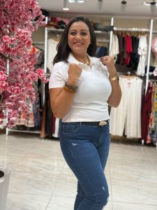 Short Sleeve Collar Plain Color Top
