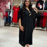 Plain Color Wide Long Dress
