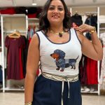 Sleeveless Jeans Dog T-shirt