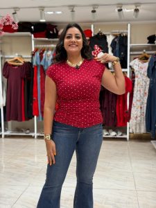 ⁦Short Sleeve Polka Dots T-shirt⁩ - الصورة ⁦10⁩