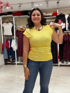 ⁦Short Sleeve Polka Dots T-shirt⁩ - الصورة ⁦7⁩