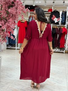 Long Dress Featuring a Drawstring Waist Seashell Accessories - Image 9