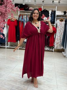 Long Dress Featuring a Drawstring Waist Seashell Accessories - Image 8