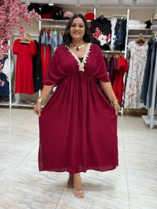 Long Dress Featuring a Drawstring Waist Seashell Accessories - Image 7
