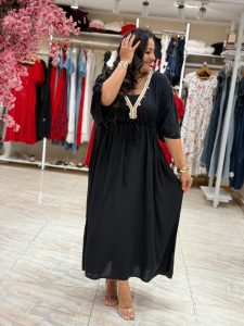 Long Dress Featuring a Drawstring Waist Seashell Accessories - Image 2
